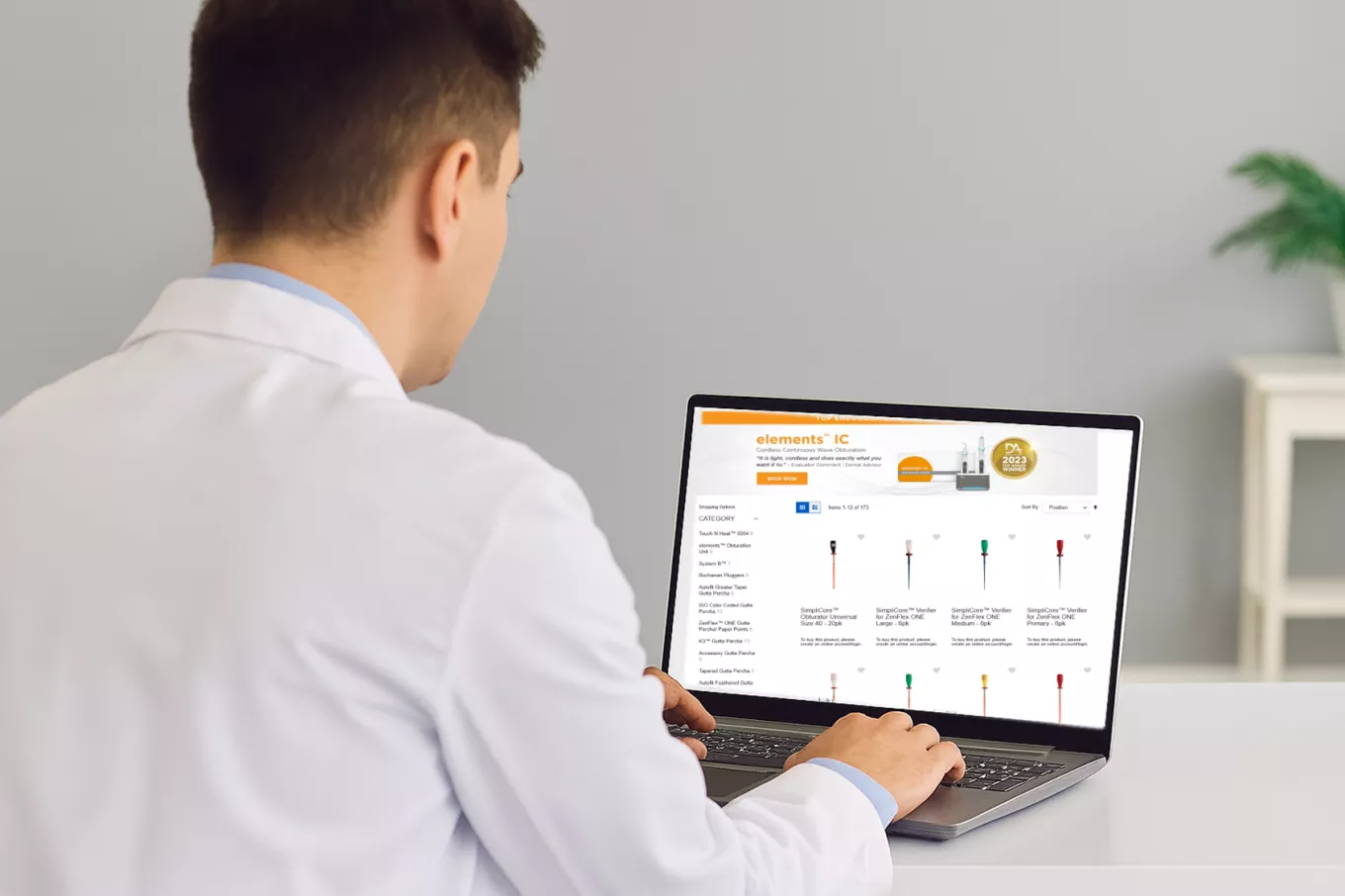 person viewing online